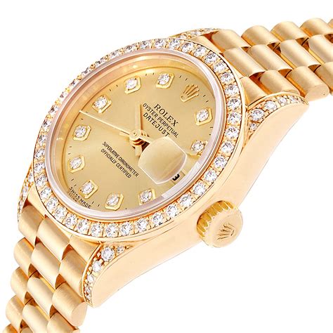 ladies presidential rolex with diamonds